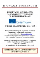 Erasmus+ w roku akademickim 2016/2017