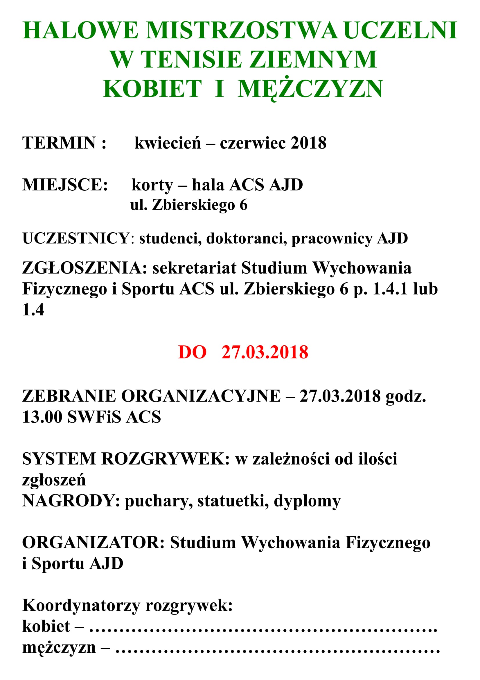 Mistrzostwa tenisie ziemnym 